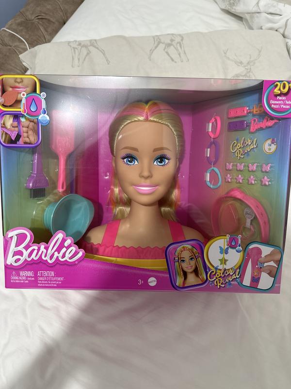 Tête à pomponner de luxe Mattel Barbie avec accessoires, blonde, 3 ans et  plus