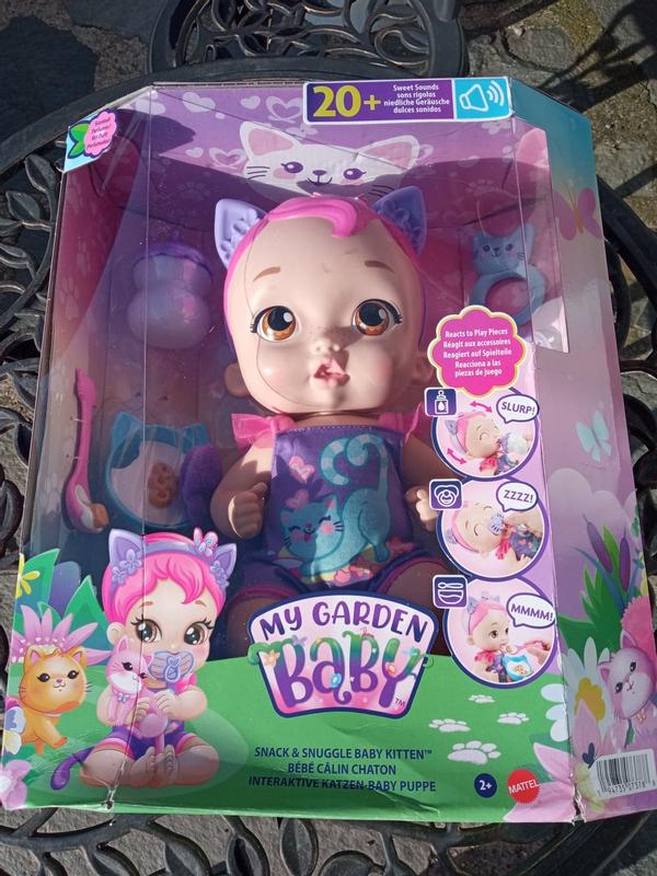 Mattel My Garden Baby Snack & Snuggle Baby Kitten Doll Fuchsia HHP29