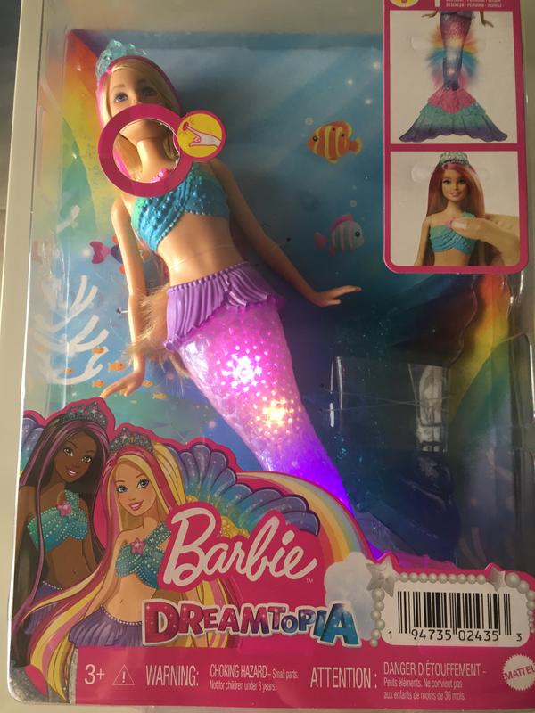 Barbie Malibu Zauberlicht Meerjungfrau mit Jahre bis 3 Leuchtfunktion, 7