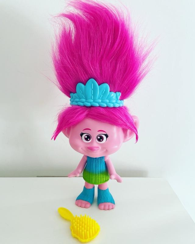 Troll Doll By Happiness Express! 11” Pink Hair Brown Eyes Soft Body!Sleepy  Troll