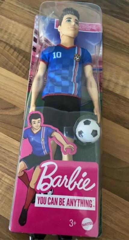 Barbie Ken Soccer Doll Cropped Hair HCN15 MATTEL