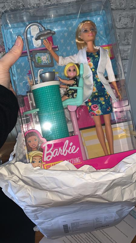 Barbie ​Métiers Coffret Dentiste Avec 2 Poupées, Fauteuil De Dentis