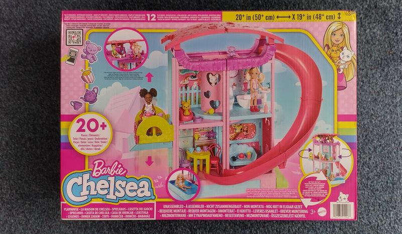 Barbie Chelsea House (rose), set avec accessoires, maison de