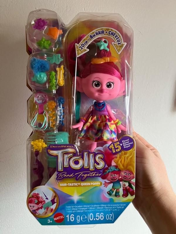 Trolls 3 Band Together Hair Tastic Queen Poppy HNF25 MATTEL