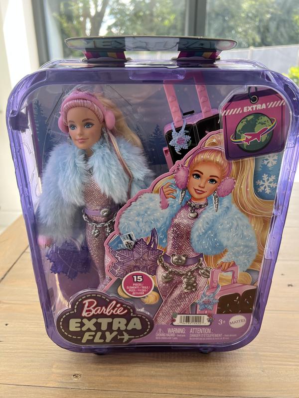 Paniate - Barbie Extra Fly Bambola Viaggiatrice con Look a Tema Neve