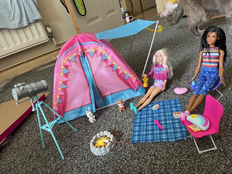 Barbie camping discount set with tent