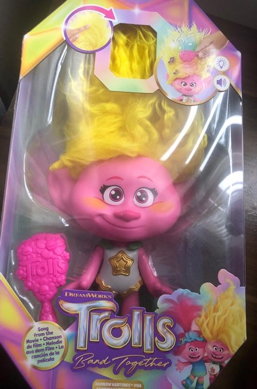 Mattel ​DreamWorks Trolls Band Together Toys, Rainbow HairTunes Viva Doll  with Lights, Music & Sound, Inspired by the Movie