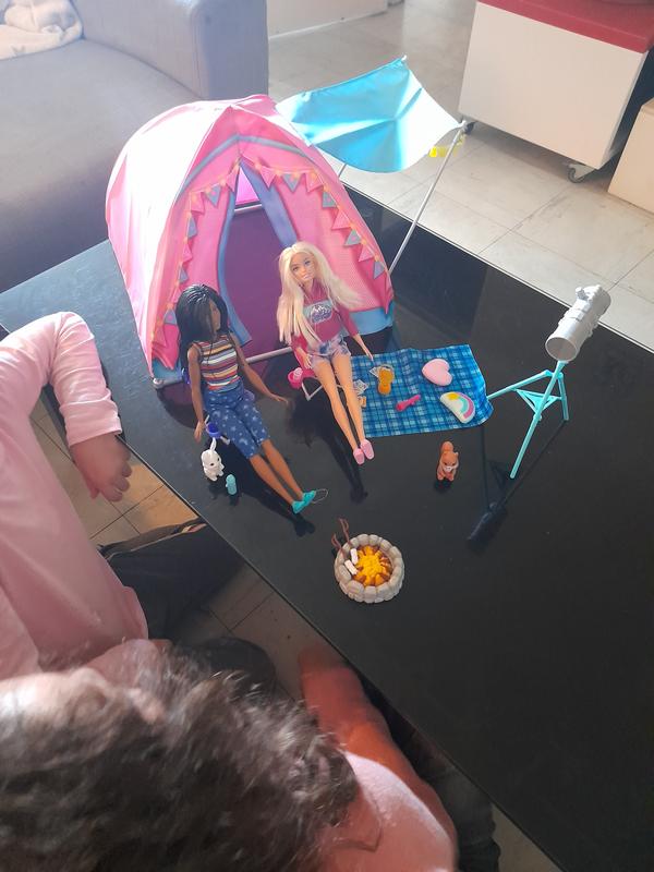 Barbie camping cheap fun tent