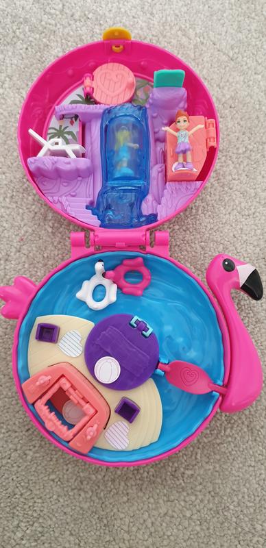 Polly pocket pocket world flamingo store floatie compact