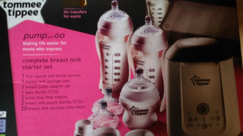 tommee tippee pump and go complete breast milk set