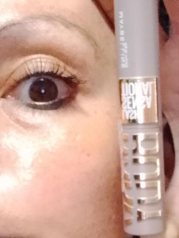 With the Maybelline mascara.