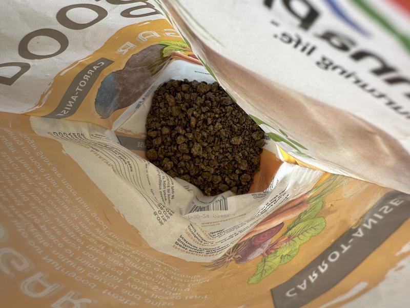 Crumbs at the bottom of the bag