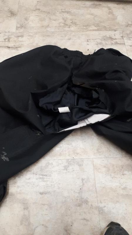 One of three ripped crotches