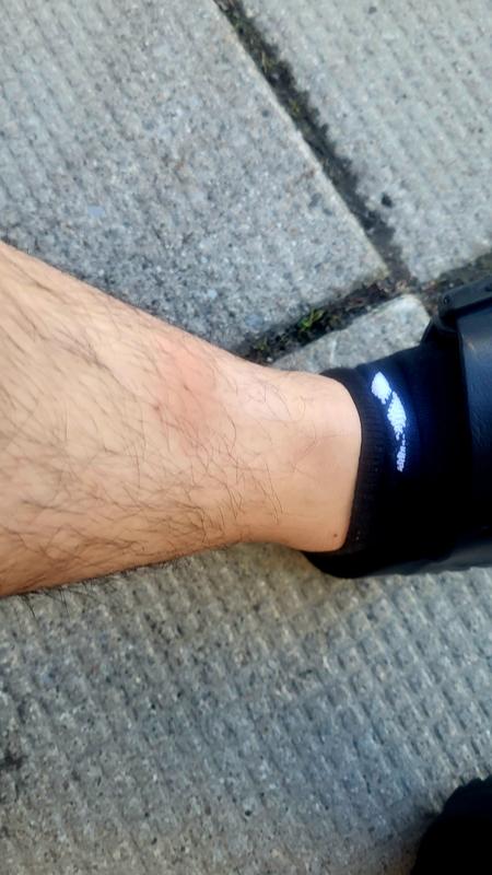 redish area where the rubber digs in