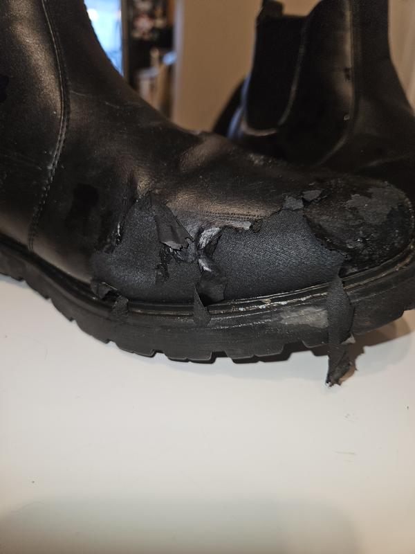 Not that worn just so cheaply made the skin comes off -see how thin!