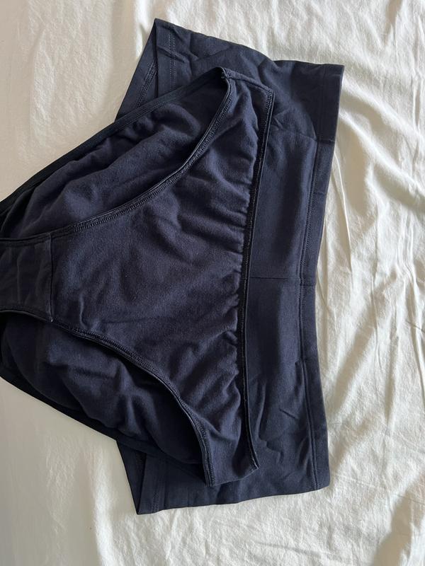 Size large bikini over size small boy short