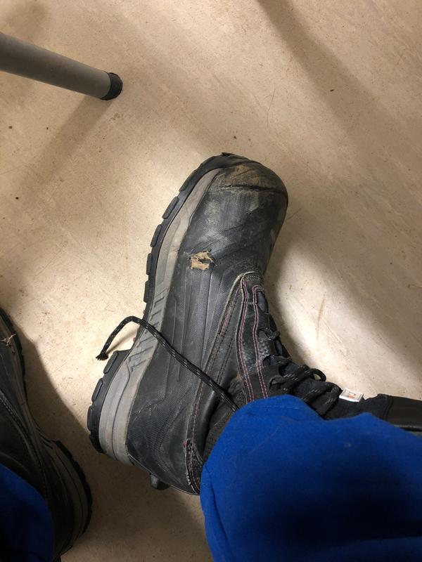 Inner side of right boot