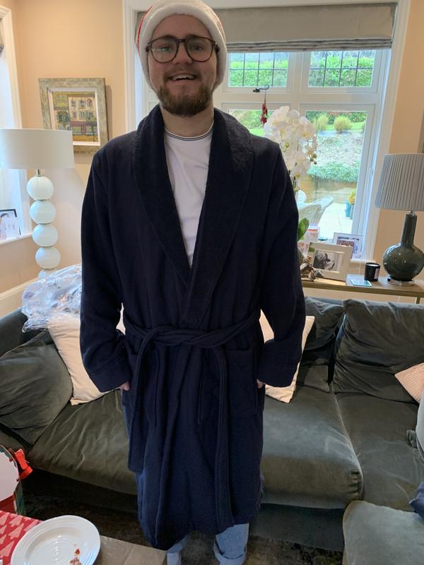 towelling lined dressing gown