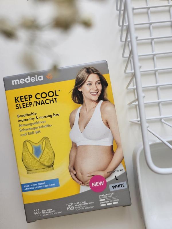 Medela Keep Cool Sleep/Nacht Schwangerschafts- und Still-BH weiß – Gr. L, 1  St