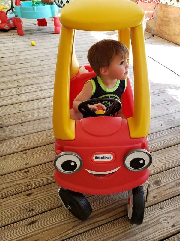 Red and yellow hot sale car for toddler