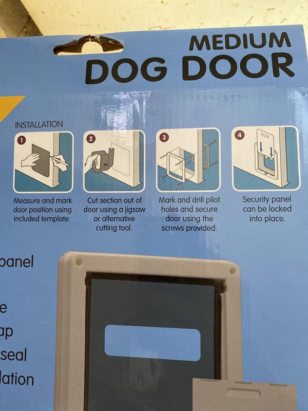 Dog Door Medium White 300 x 240mm