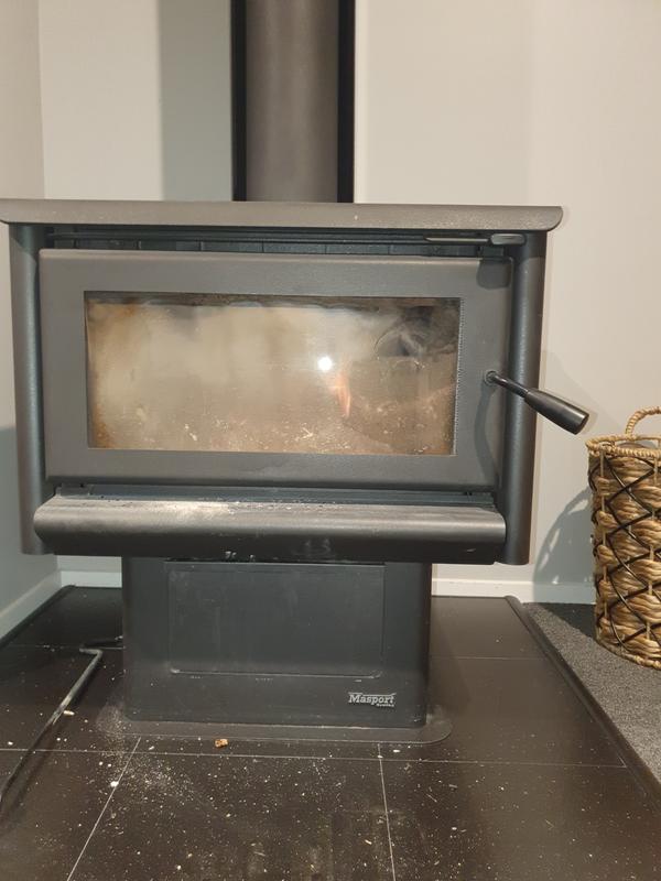 Masport R3000 Freestanding Radiant Wood fire with Pedestal and Ash Pan -  Wood Fires | Mitre 10™