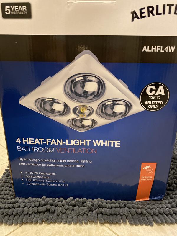 Aerlite Heat Fan Light - Heat Light Extractor Fans | Mitre 10™