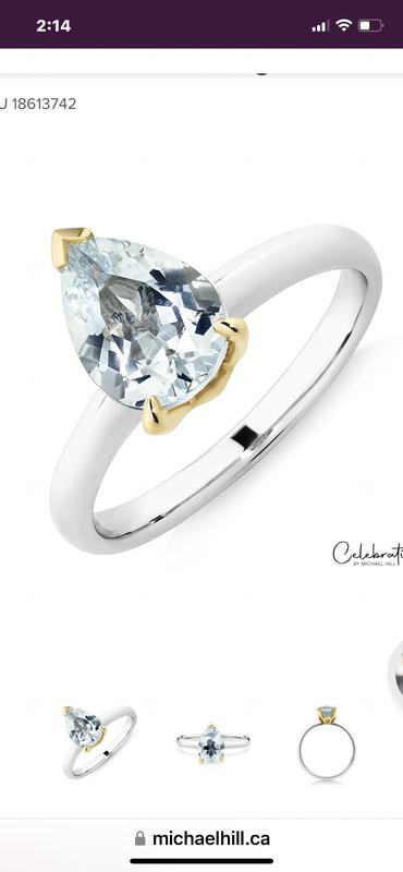 Michael hill hot sale aquamarine ring