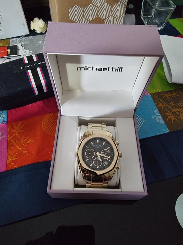 Men s Solar Chronograph Watch in Gold Tone Stainless Steel