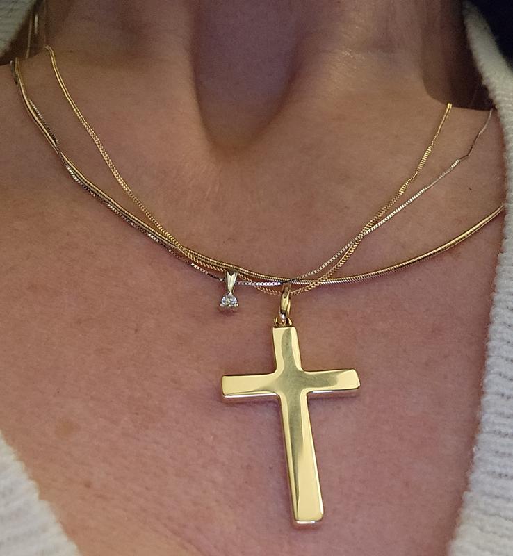 Big gold online cross pendant