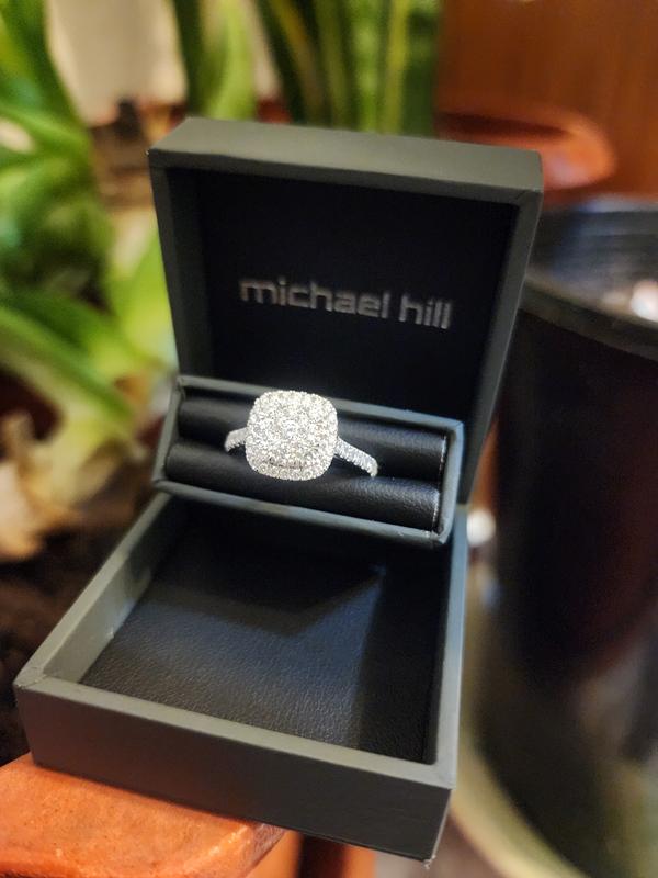 Michael hill square on sale diamond ring