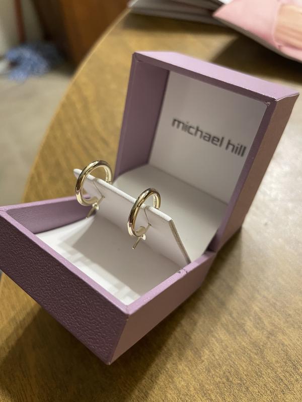 10mm Hoop Earrings in 10kt White Gold