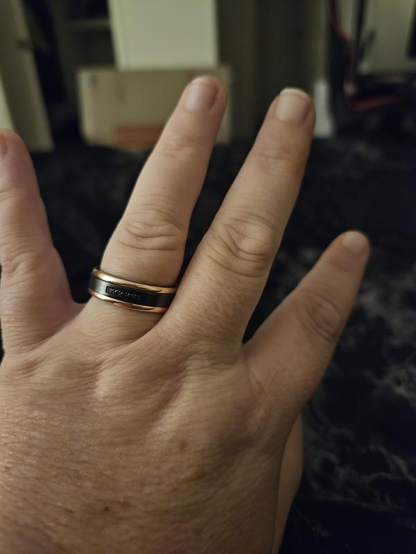 Diamond Wedding Band / Black Gold Mens Ring / Unique Diamond 