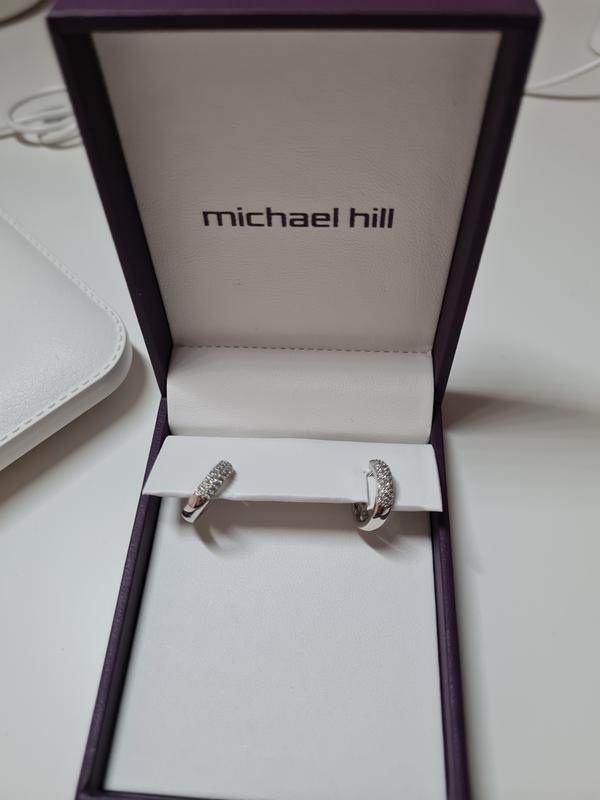 Huggie Earrings With 1 4 Carat TW Of Diamonds In 10kt White Gold