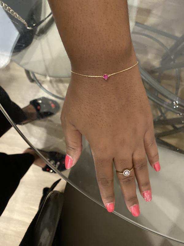 Bracelet with Ruby in 10kt Yellow Gold