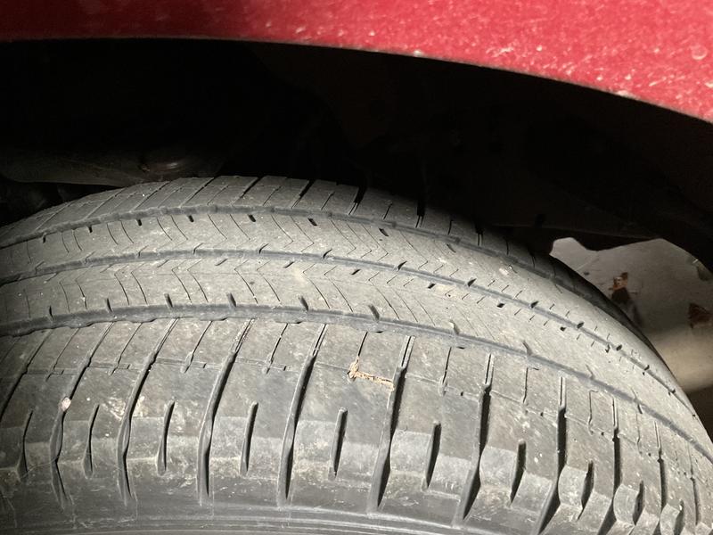 Example of current tread wear.