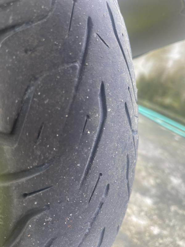 Almost worn out @9000 kms.