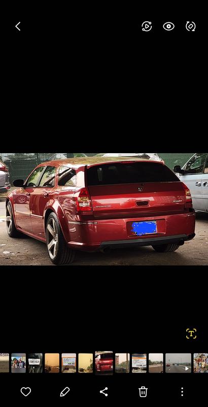 New tires for Maggie. Staggered set up.