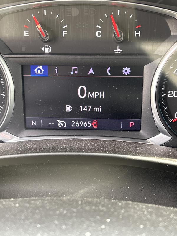 Tread wear and mileage on car