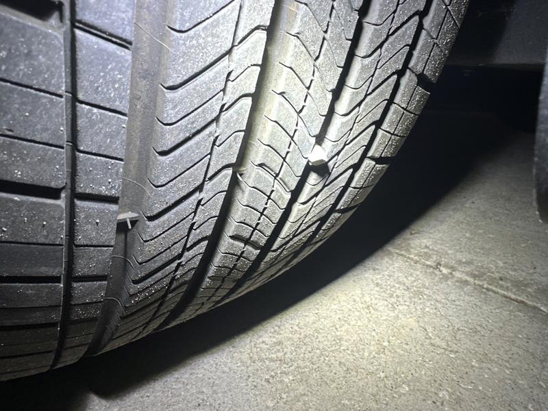Pebble in Tire causing rapid air leak