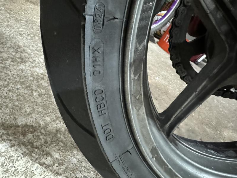 Low tread with DOT number