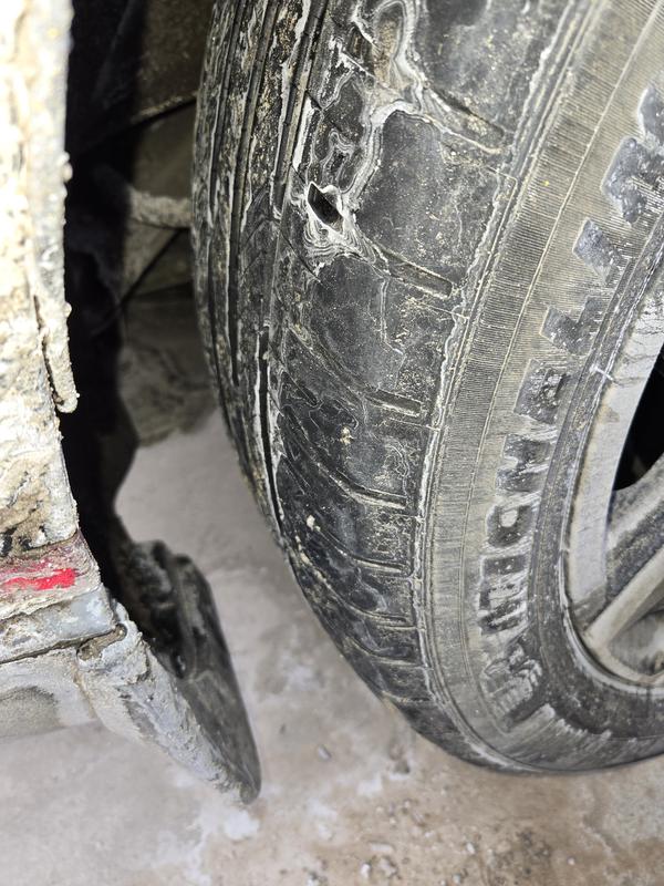 If you look closely you can see the treat wear indicator is close to the tire surface