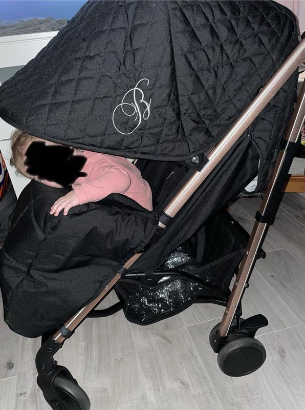 My Babiie Billie Faiers MB51 Quilted Stroller Rose Gold Black Boots