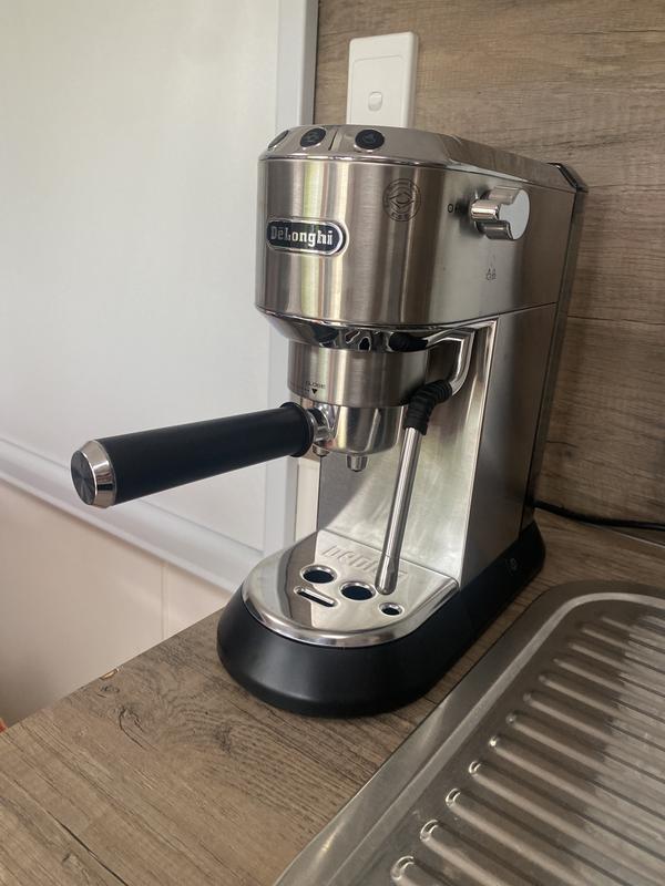 Delonghi Dedica Arte Manual Pump Coffee Machine In Silver EC885M