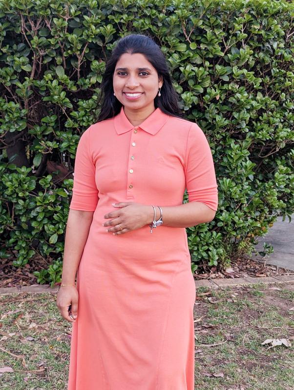 strapless open back dress A vibrant orange polo shirt for a fresh, casual look. Made from 100% combed  cotton for soft comfort. – Lawrencepur main image 0