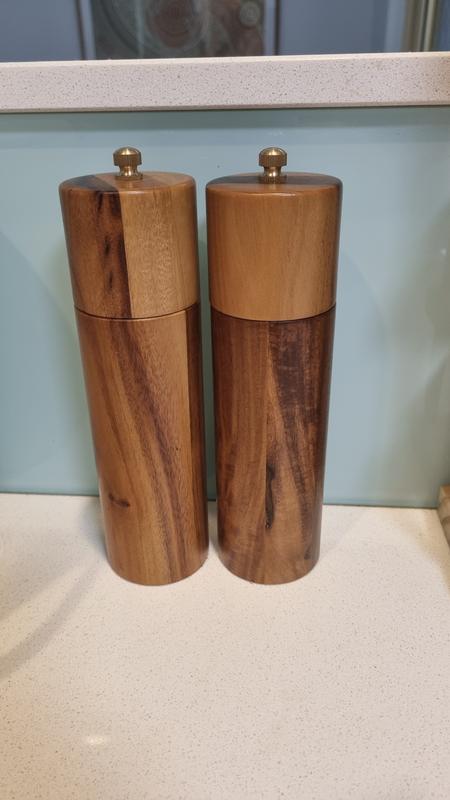 Aster Acacia Wooden Salt & Pepper Mill Grinder Set + Reviews