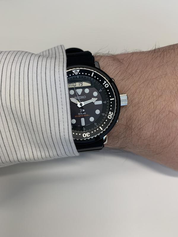 Seiko SNJ025P Hybrid Digital Analogue Prospex Divers Watch MYER