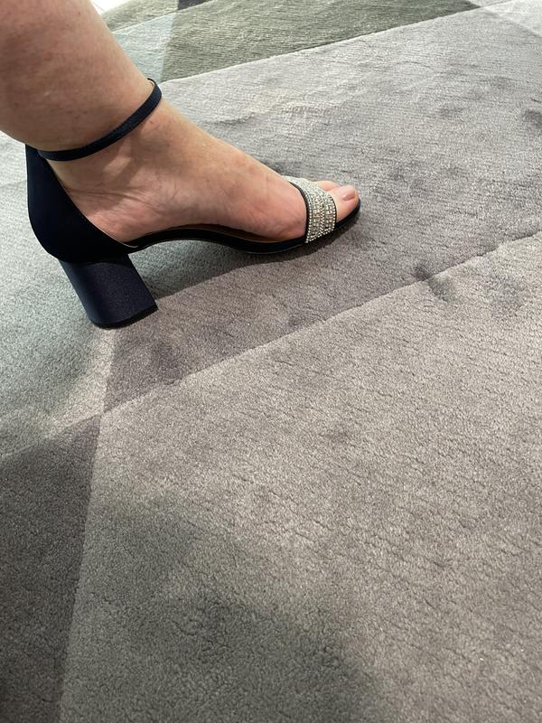 NINA Elenora New Navy Luster Satin Sandal MYER