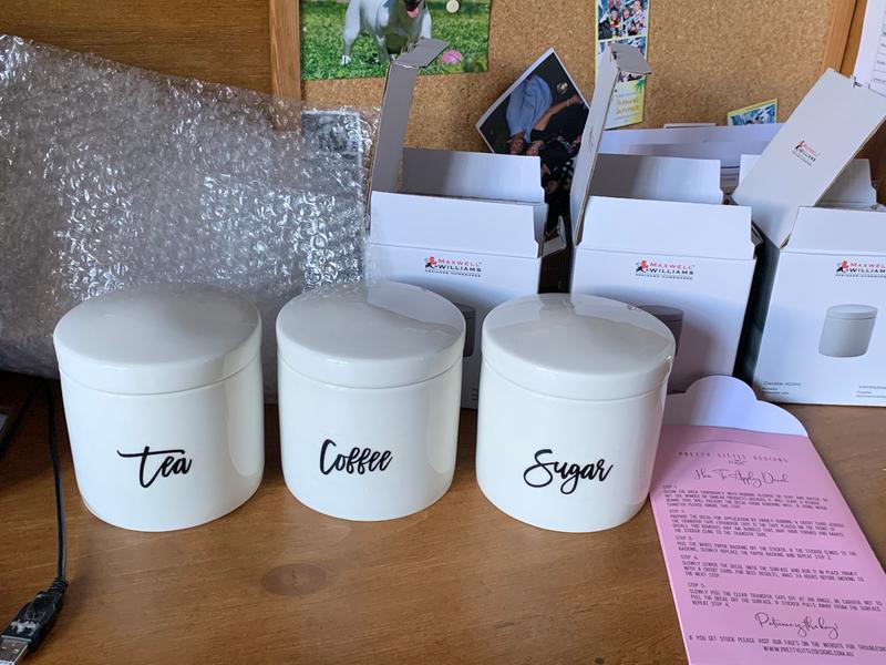 myer tea coffee sugar canisters