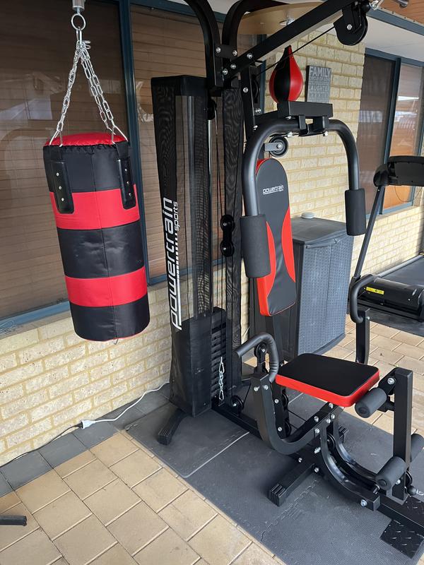 Multi gym best sale with boxing bag